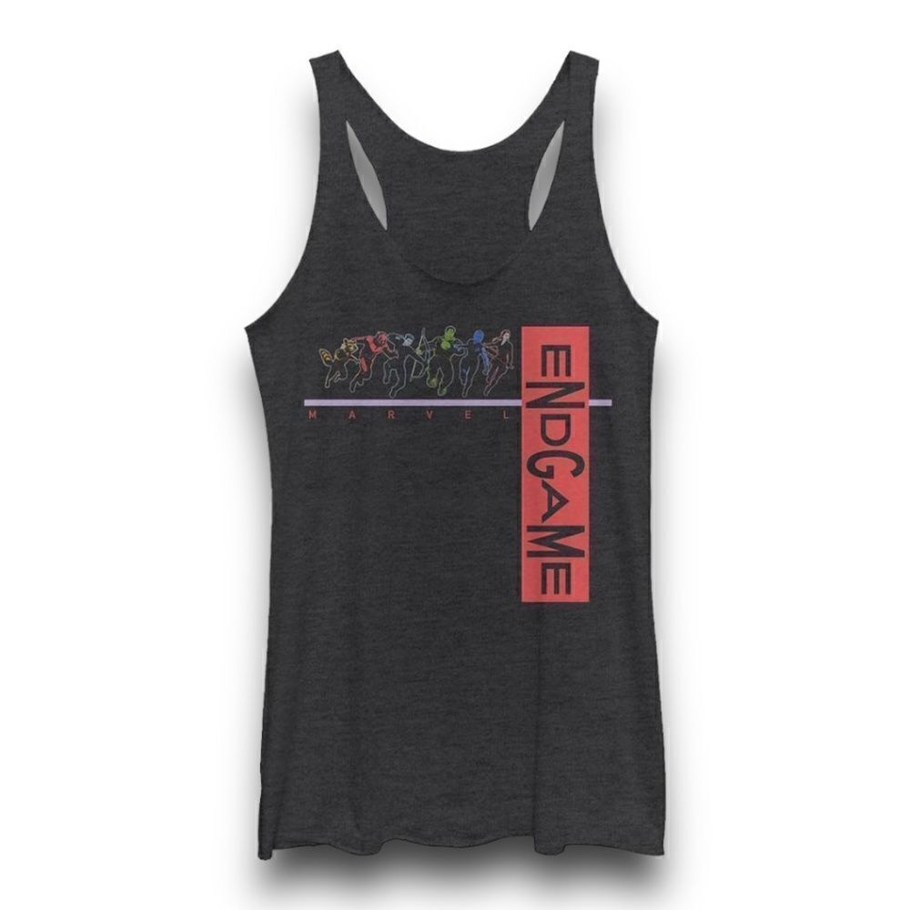 MARVEL Avengers Endgame Squad Racerback Tank in Black Size Large NEW